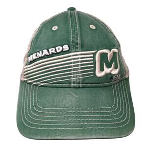 Menards Snapback Trucker Hat Green One Size Adjustable Embroidered Mesh back